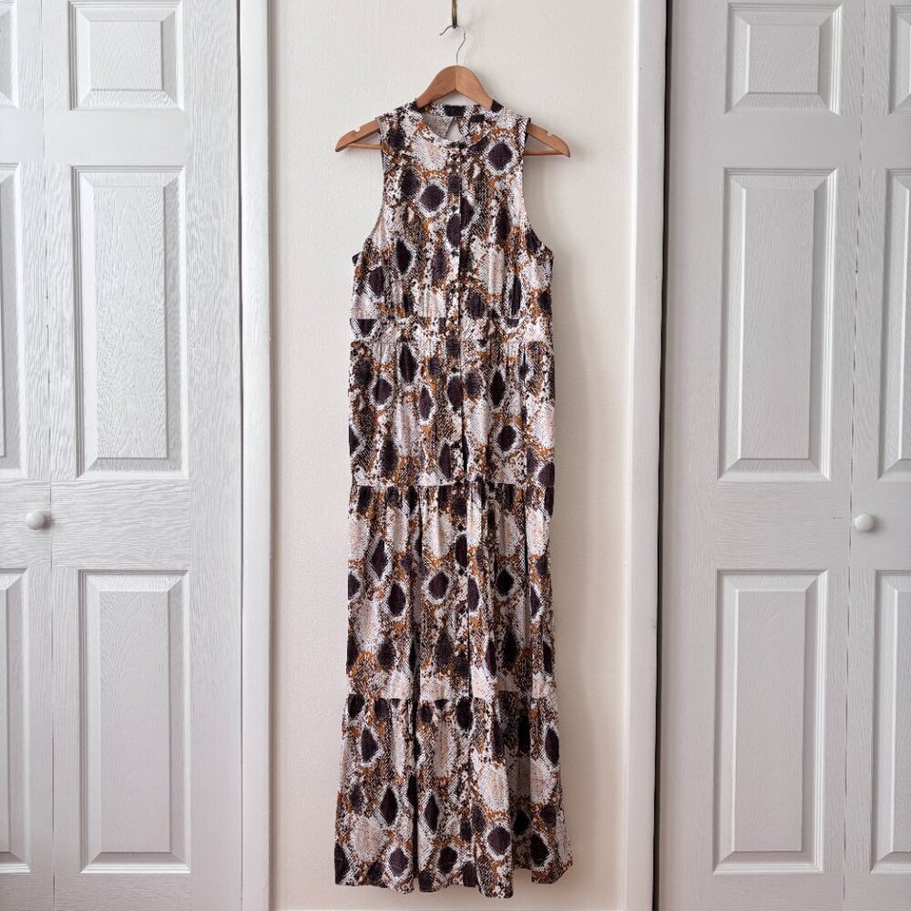 Anthropologie Maeve Snake Printed Maxi Dress - Picture 4 of 9